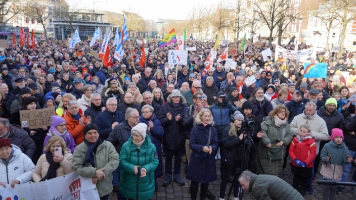 Kundgebung für Demokratie und Menschenwürde